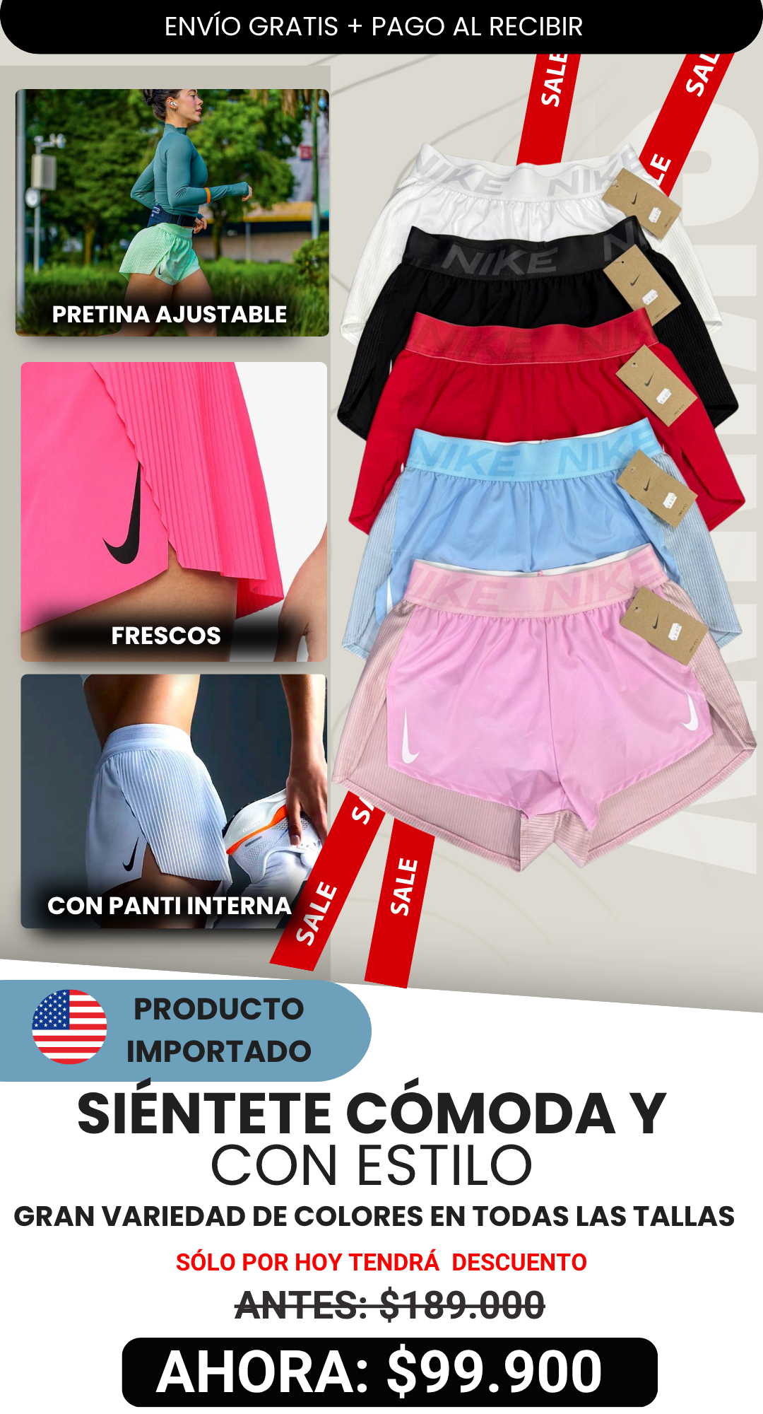 Shorts Running Importados NikePro